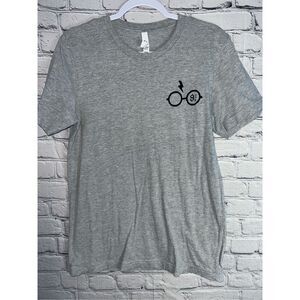 Custom Canvas Harry Potter Themed T-shirt Men’s Medium Gray Platform 9 3/4